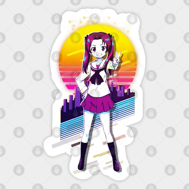 Girls und Panzer - Anzu Kadotani Sticker by 80sRetro